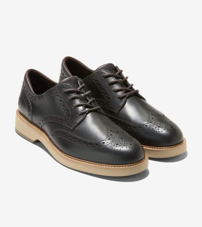 Men Oxfords Cole Haan American Classics Montrose Wingtip Oxfords Dark Chocolate