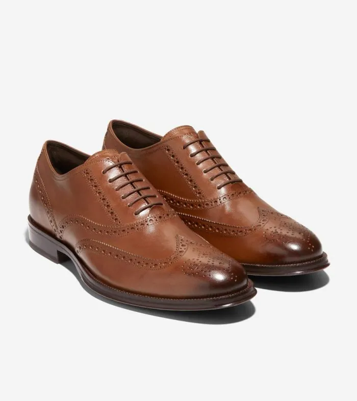 Men Oxfords Cole Haan Modern Classics Wingtip Oxfords British Tandark Chocolate