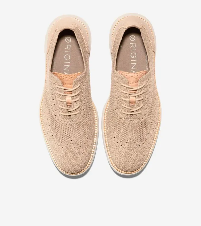 Men Oxfords Cole Haan riginalGrand Remastered Stitchlite Oxfords Sesameirish Coffeesilver