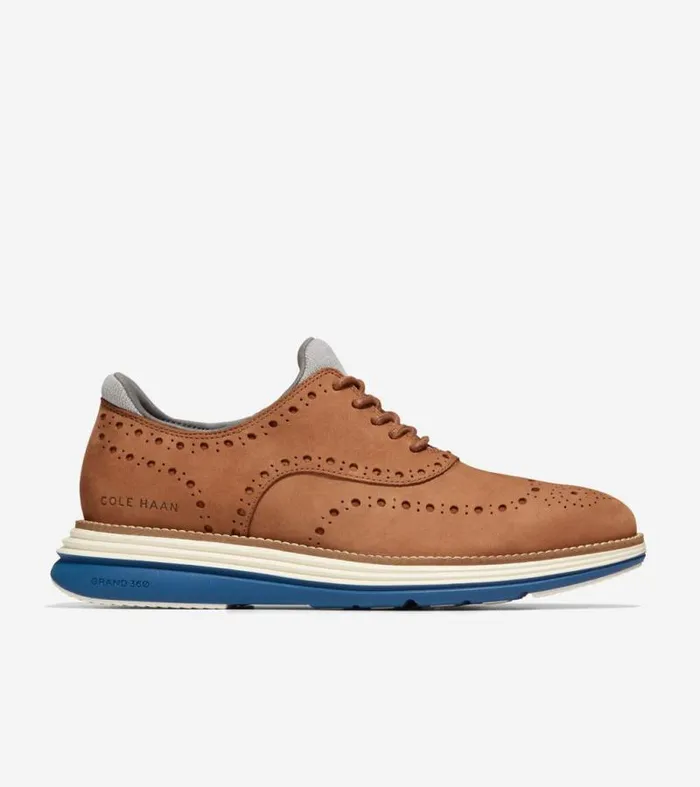 Men Oxfords Cole Haan riginalGrand Ultra Wingtip Oxfords British Tan Nubuck