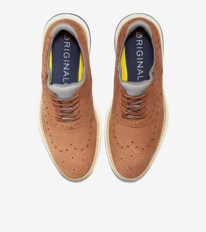 Men Oxfords Cole Haan riginalGrand Ultra Wingtip Oxfords British Tan Nubuck