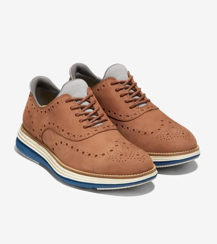 Men Oxfords Cole Haan riginalGrand Ultra Wingtip Oxfords British Tan Nubuck