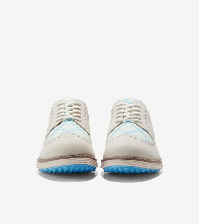 Men Oxfords Cole Haan riginalGrand WaterResistant Golf Shoe Ivoryazure Bluebirch