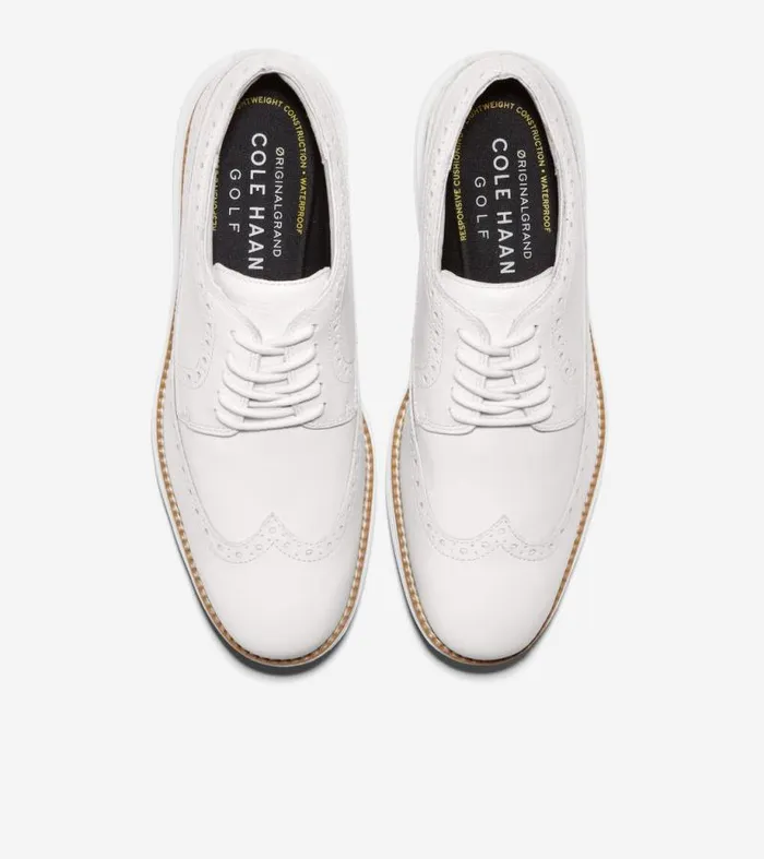Men Oxfords Cole Haan riginalGrand WaterResistant Golf Shoe Optic Whitenaturaloptic White