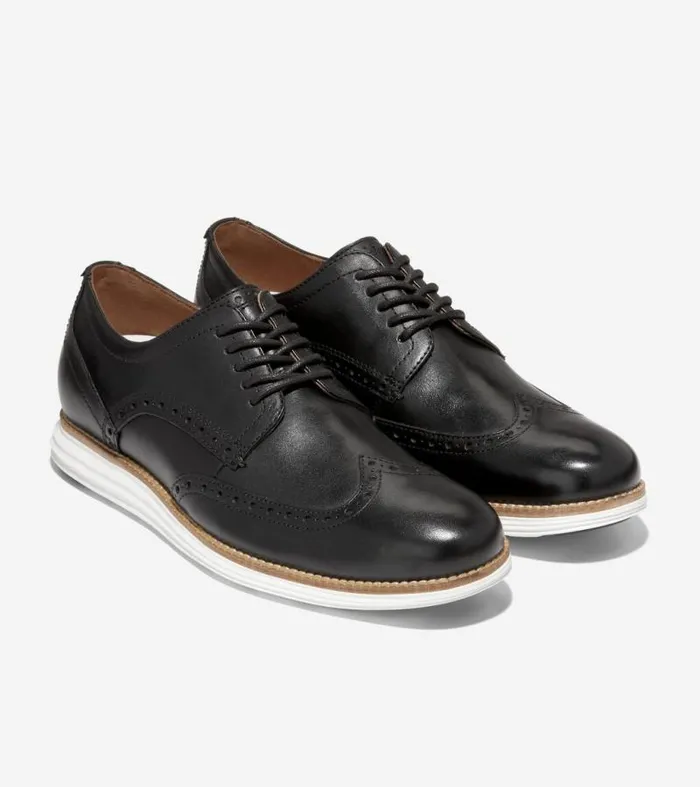 Men Oxfords Cole Haan riginalGrand Wingtip Oxfords Blackwhite
