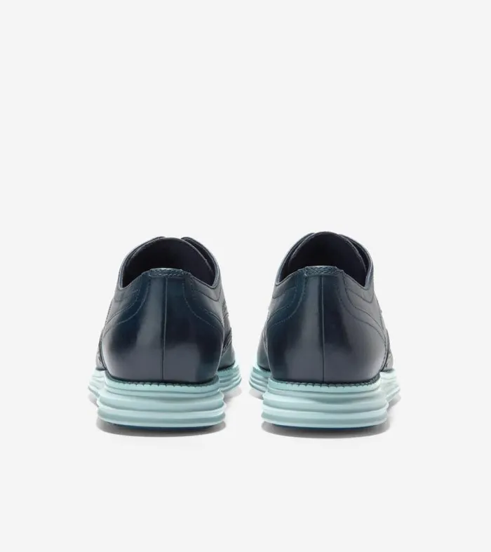 Men Oxfords Cole Haan riginalGrand Wingtip Oxfords Blue Wing Tealcloud Blue