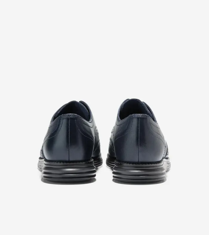 Men Oxfords Cole Haan riginalGrand Wingtip Oxfords Navy Blazer Blue Saffianoblack