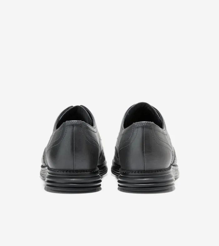 Men Oxfords Cole Haan riginalGrand Wingtip Oxfords Turbulence Gray Saffianoblack