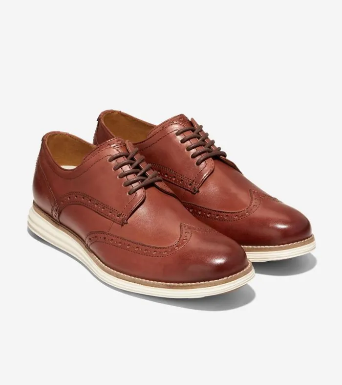 Men Oxfords Cole Haan riginalGrand Wingtip Oxfords Woodburyivory