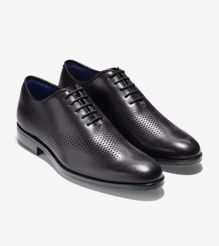 Men Oxfords Cole Haan Washington Grand Laser Wingtip Oxfords Black Leather