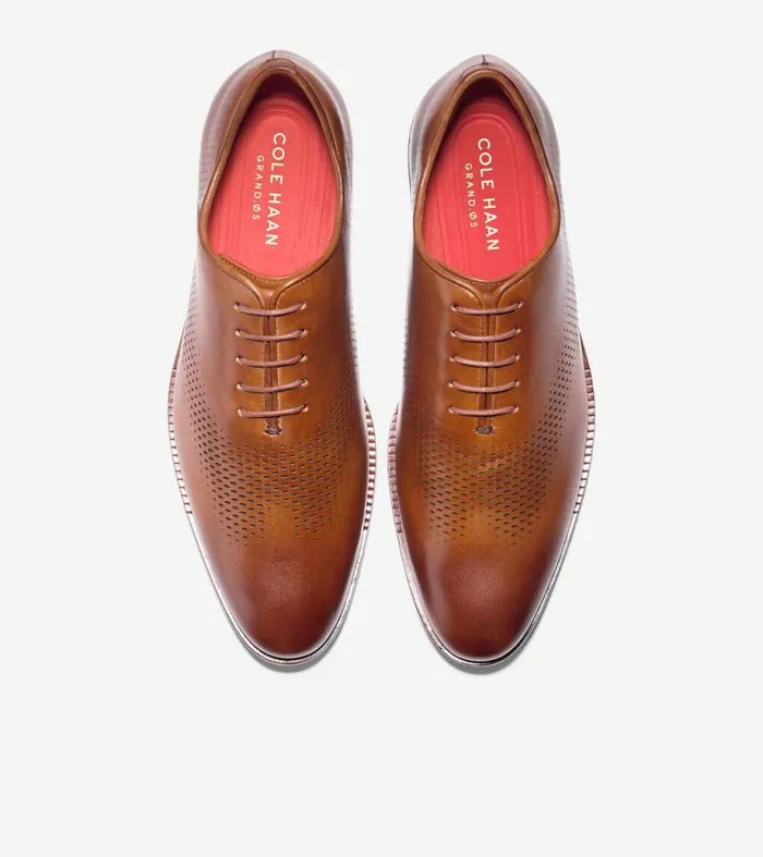 Men Oxfords Cole Haan Washington Grand Laser Wingtip Oxfords British Tan Leather