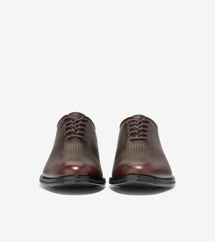 Men Oxfords Cole Haan Washington Grand Laser Wingtip Oxfords Dark Chocolateblack