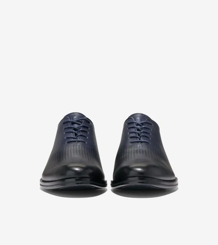 Men Oxfords Cole Haan Washington Grand Laser Wingtip Oxfords Marine Blueblack