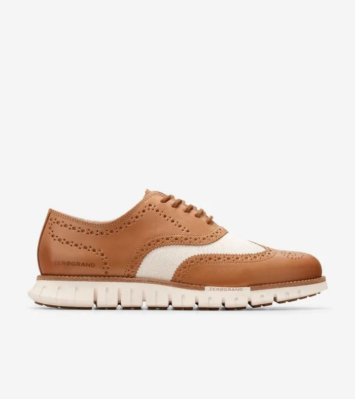 Men Oxfords Cole Haan ZERGRAND Remastered Lined Wingtip Oxfords Pecan Brownnatural Hempivory Men Oxfords Cole Haan ZERGRAND Remastered Lined Wingtip Oxfords Pecan Brownnatural Hempivory