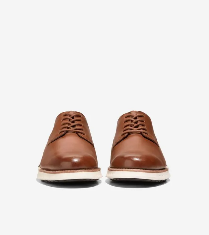Men Oxfords Cole Haan ZERGRAND Remastered Plain Toe Oxfords British Tanivory