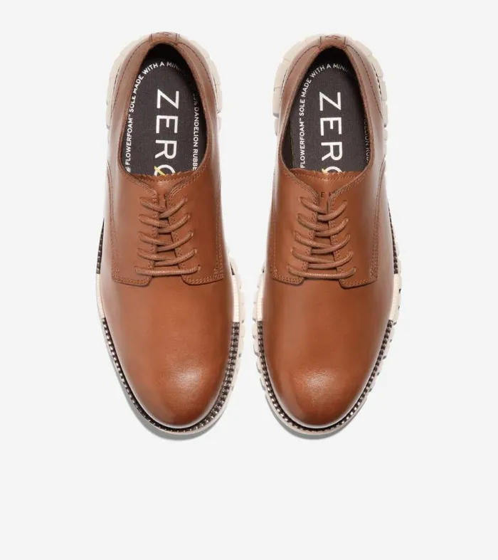 Men Oxfords Cole Haan ZERGRAND Remastered Plain Toe Oxfords British Tanivory
