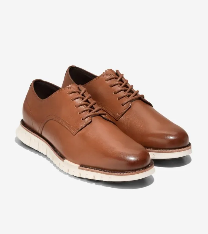Men Oxfords Cole Haan ZERGRAND Remastered Plain Toe Oxfords British Tanivory