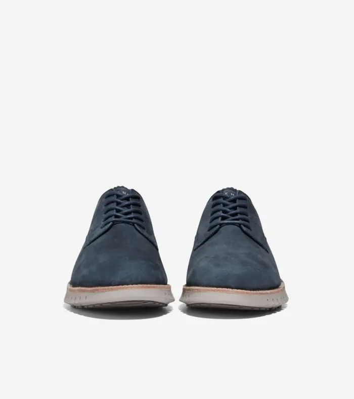 Men Oxfords Cole Haan ZERGRAND Remastered Plain Toe Oxfords Navy Blazer Bluepaloma