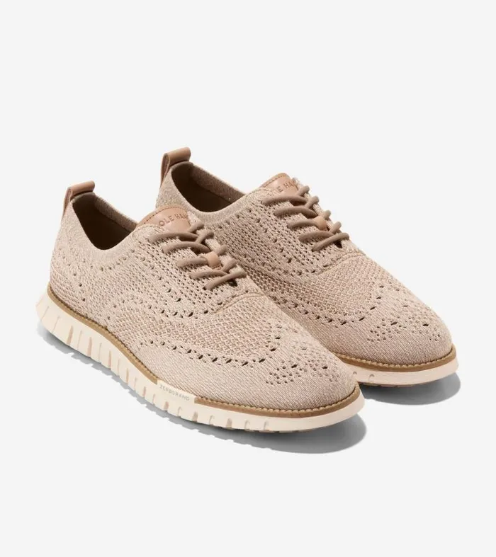 Men Oxfords Cole Haan ZERGRAND Remastered Stitchlite Wingtip Oxfords Amphorabirchivory