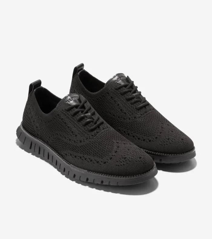 Men Oxfords Cole Haan ZERGRAND Remastered Stitchlite Wingtip Oxfords Black Stitchlitetrade