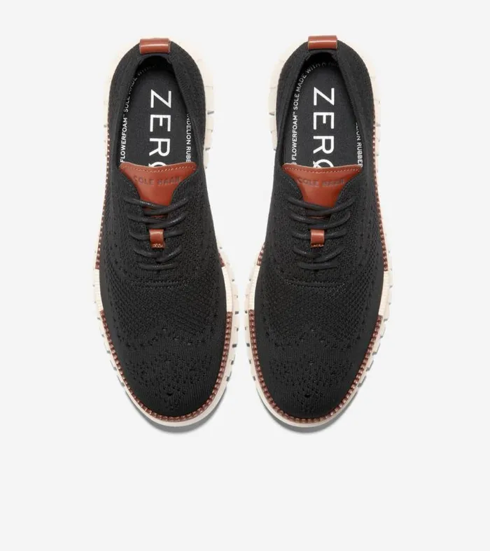 Men Oxfords Cole Haan ZERGRAND Remastered Stitchlite Wingtip Oxfords Black Stitchlitetradeivory