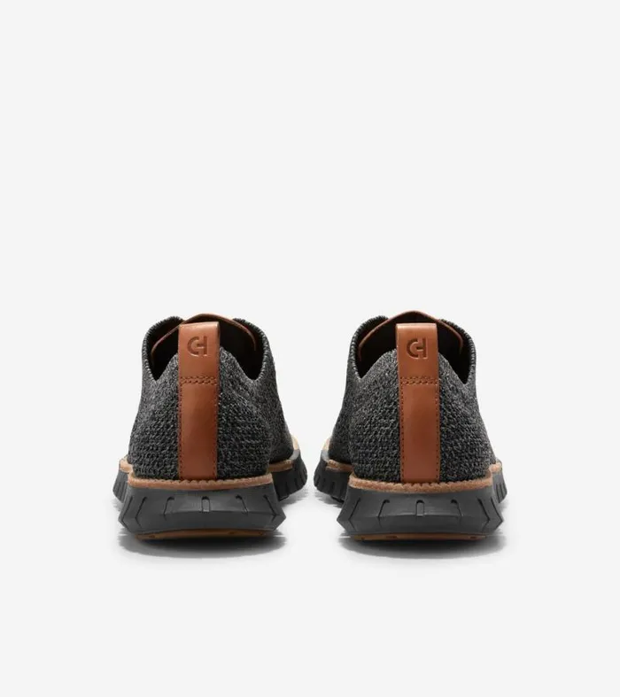 Men Oxfords Cole Haan ZERGRAND Remastered Stitchlite Wingtip Oxfords Magnet Gray Stitchlitetradeblack