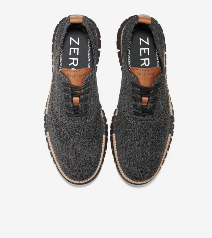 Men Oxfords Cole Haan ZERGRAND Remastered Stitchlite Wingtip Oxfords Magnet Gray Stitchlitetradeblack