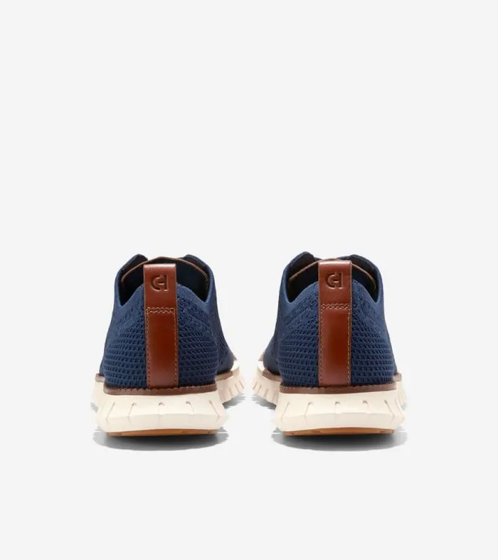 Men Oxfords Cole Haan ZERGRAND Remastered Stitchlite Wingtip Oxfords Marine Blue Stitchlitetradeivory