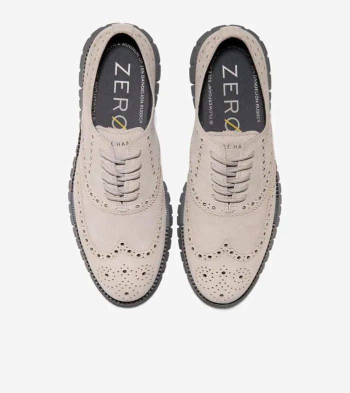 Men Oxfords Cole Haan ZERGRAND Remastered Unlined Wingtip Oxfords Dove Grayblue Wing Tealtornado
