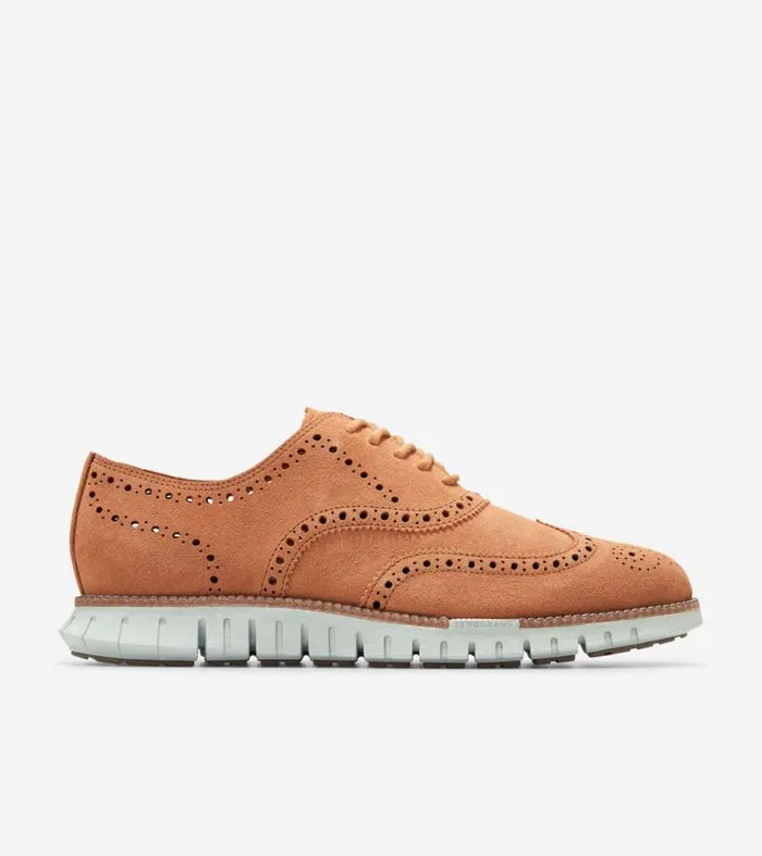 Men Oxfords Cole Haan ZERGRAND Remastered Unlined Wingtip Oxfords Naturaltruffle Browncloud Blue Men Oxfords Cole Haan ZERGRAND Remastered Unlined Wingtip Oxfords Naturaltruffle Browncloud Blue