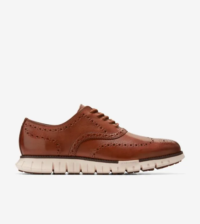 Men Oxfords Cole Haan ZERGRAND Remastered Wingtip Oxfords British Tanivory