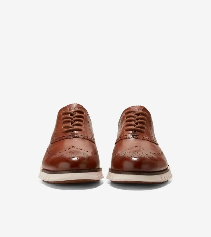 Men Oxfords Cole Haan ZERGRAND Remastered Wingtip Oxfords British Tanivory