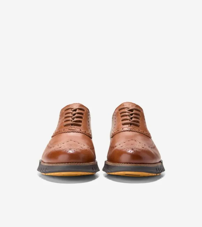 Men Oxfords Cole Haan ZERGRAND Remastered Wingtip Oxfords British Tanjava