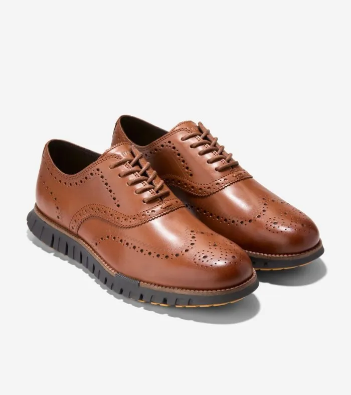 Men Oxfords Cole Haan ZERGRAND Remastered Wingtip Oxfords British Tanjava