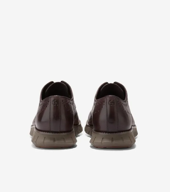 Men Oxfords Cole Haan ZERGRAND Remastered Wingtip Oxfords Dark Chocolate Brownirish Coffee