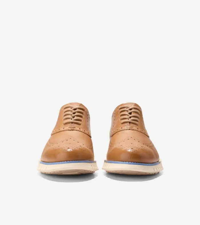 Men Oxfords Cole Haan ZERGRAND Remastered Wingtip Oxfords Farrovanilla