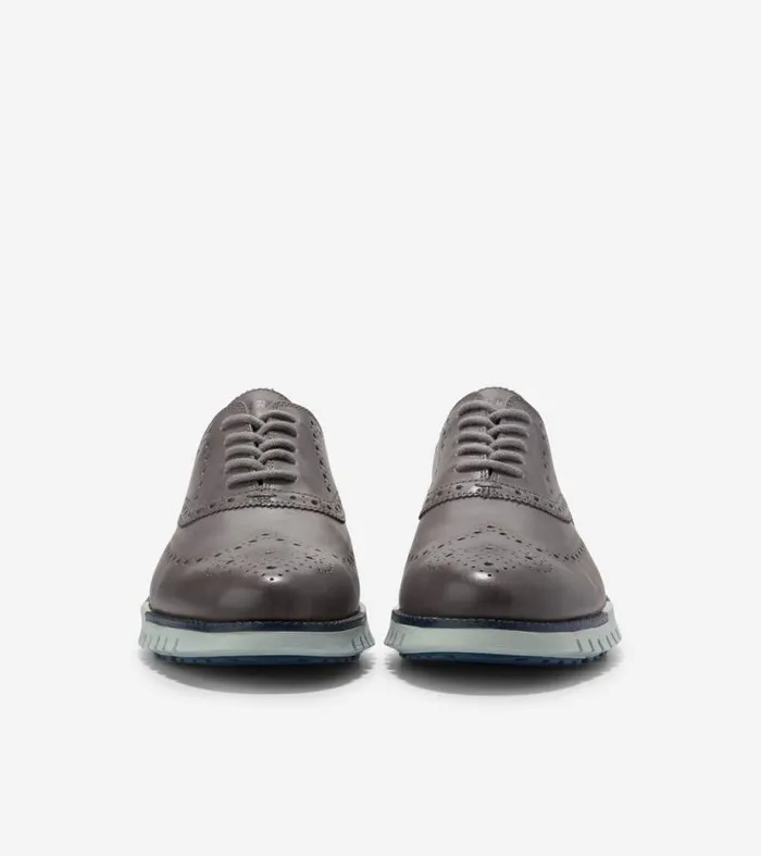Men Oxfords Cole Haan ZERGRAND Remastered Wingtip Oxfords Tornado Graycloud Blue