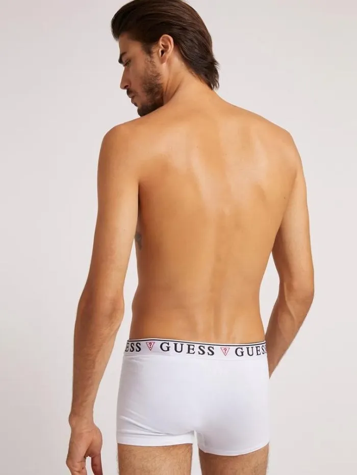 Men Pack 3 Boxers With Logo White Multi Guess Underwear