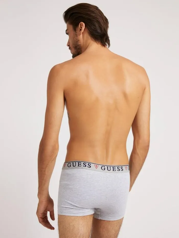 Men Pack 3 Boxers With Logo White Multi Guess Underwear
