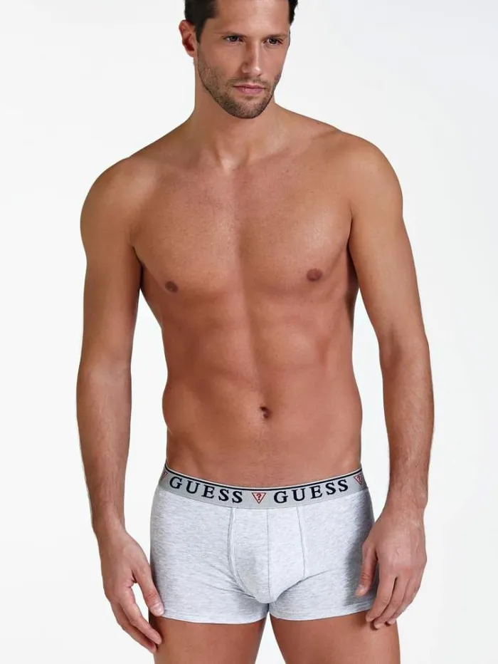 Men Pack 3 Boxers With Logo White Multi Guess Underwear
