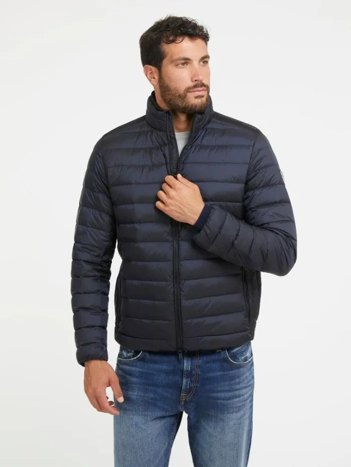 Men Packable Padded Jacket Blue Guess Coats And Jackets