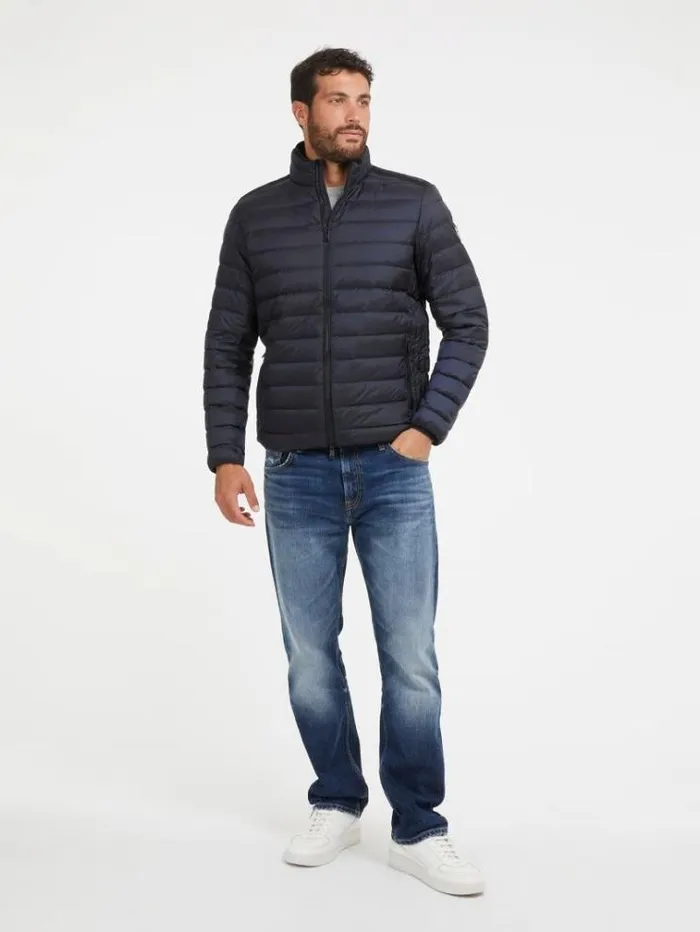 Men Packable Padded Jacket Blue Guess Coats And Jackets