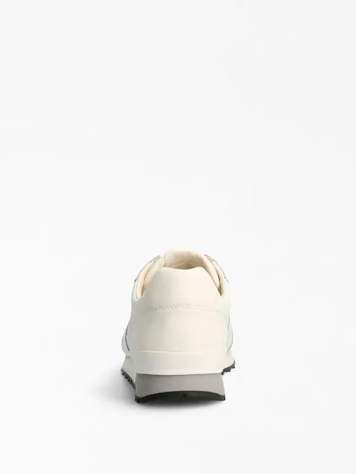 Men Padova Leather Blend Running Shoe White Guess Shoes