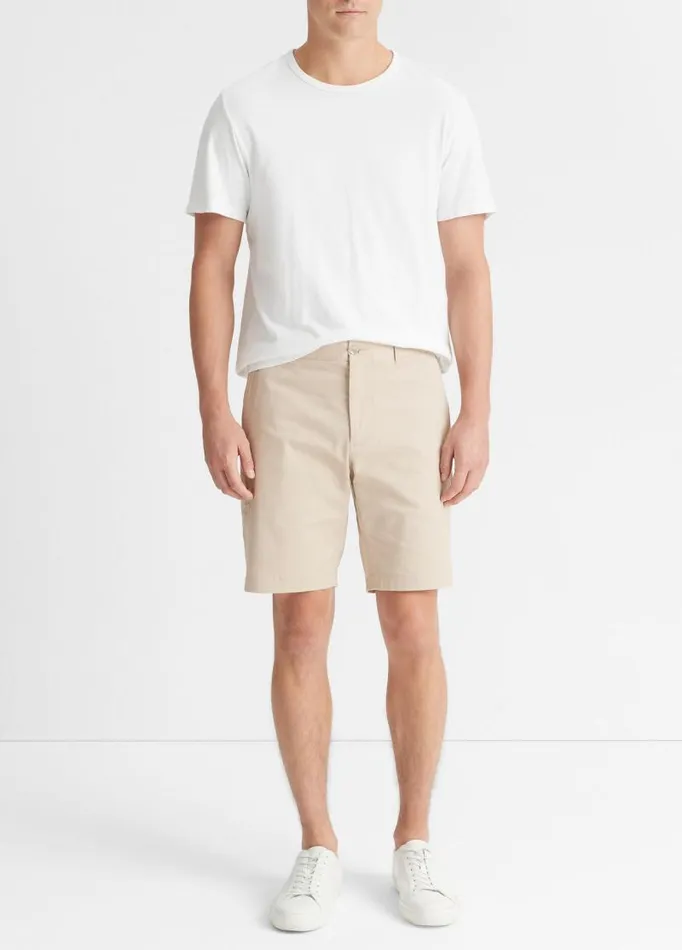 Men Pants and Shorts Vince Brushed Cotton Twill Griffith Chino Short Beach Sand