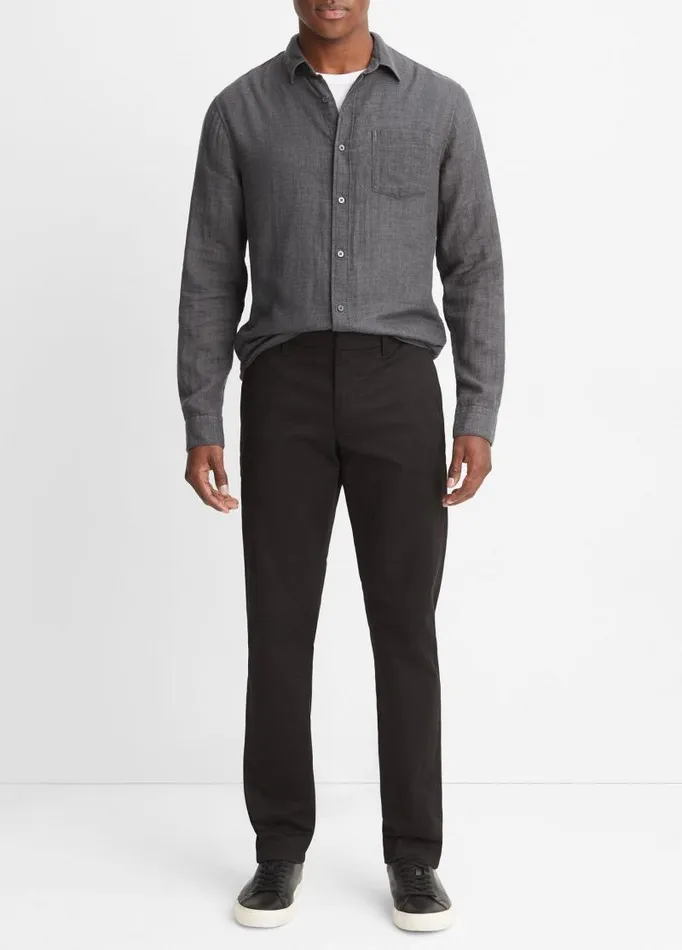 Men Pants and Shorts Vince Cotton Twill Griffith Chino Pant Black