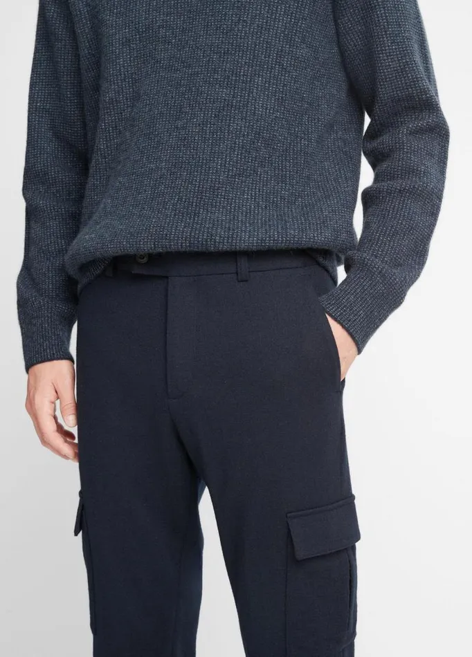 Men Pants and Shorts Vince Cozy Wool Cargo Pant Coastal Blue