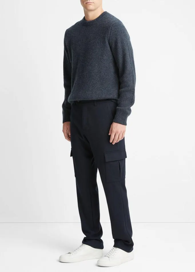 Men Pants and Shorts Vince Cozy Wool Cargo Pant Coastal Blue