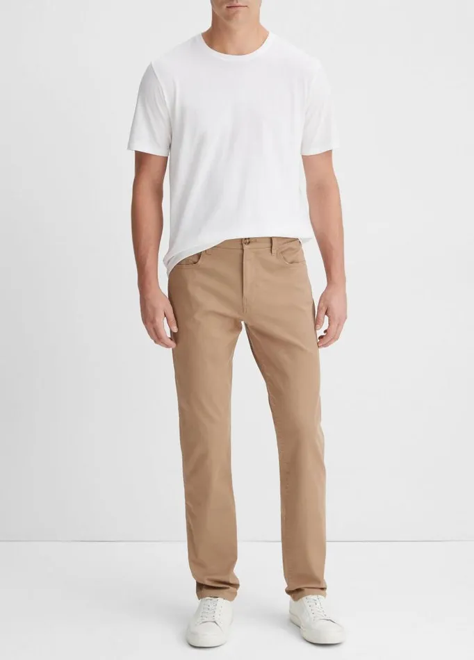 Men Pants and Shorts Vince Lightweight Dylan 5Pocket Pant Dark Stone Khaki