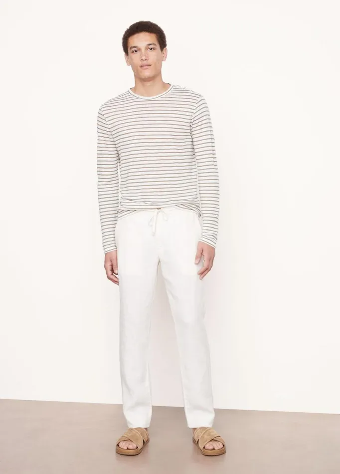 Men Pants and Shorts Vince Lightweight Hemp Pant Bone