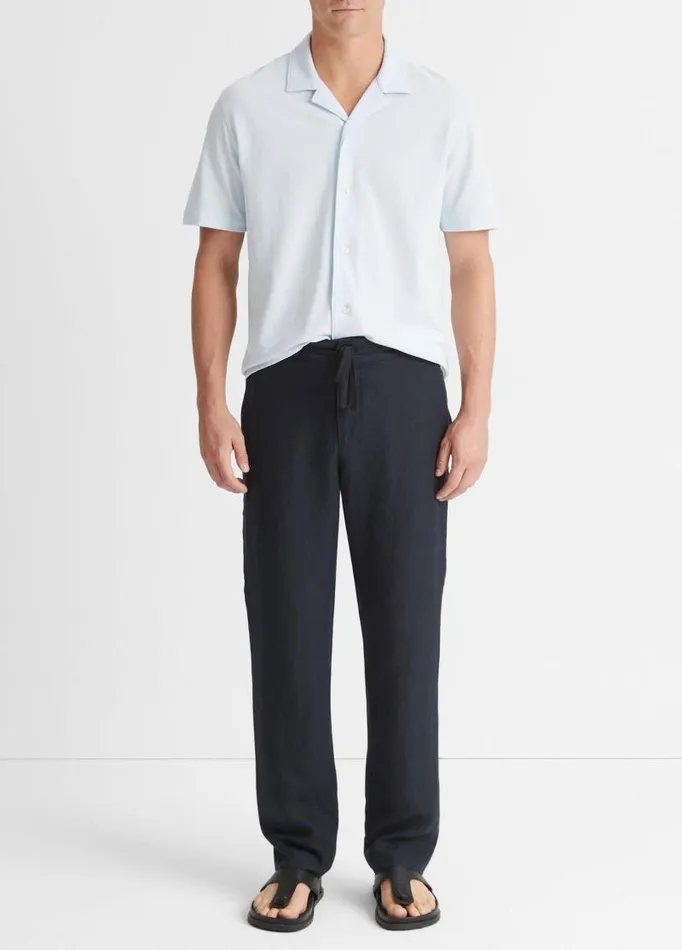 Men Pants and Shorts Vince Lightweight Hemp Pant Coastal Blue